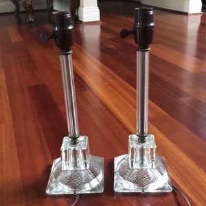 Beautiful pair of glass lamp base